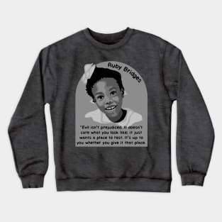 Ruby Bridges Portrait and Quote Crewneck Sweatshirt